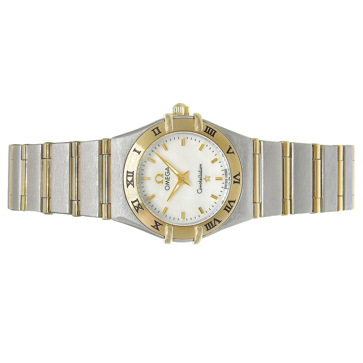 Constellation 1262.70.00 YG/SS White Mother of Pearl Dial White Quartz Ladies