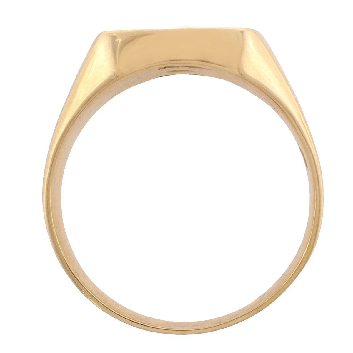 ダイヤモンド 印台リング D0.225 イエローゴールド K18YG 14.9g