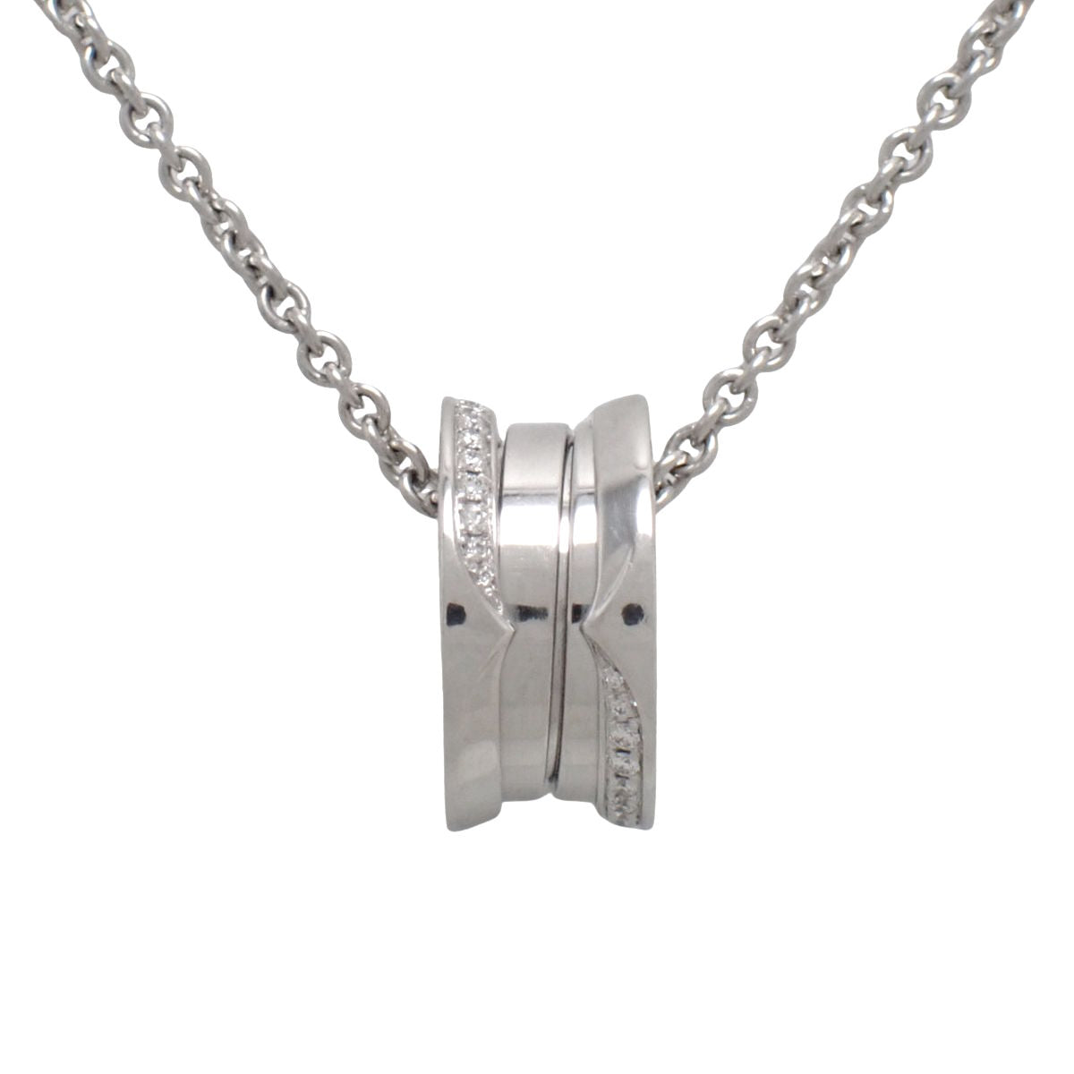 ビー・ゼロワン ネックレス ダイヤモンド D0.14 ホワイトゴールド K18WG 14.6g