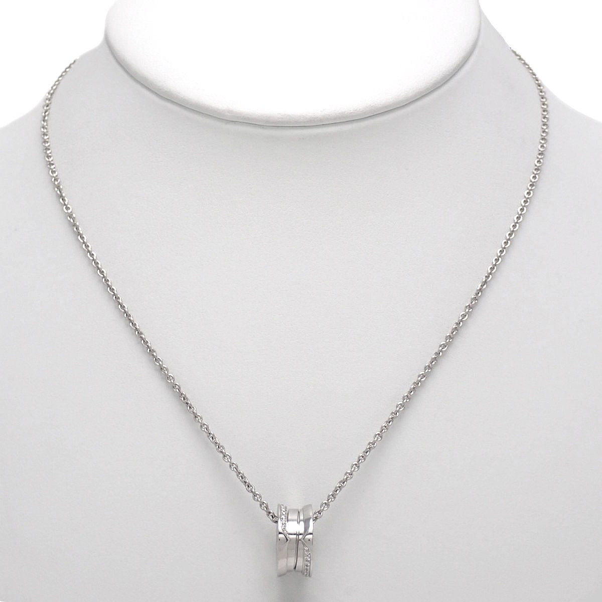 ビー・ゼロワン ネックレス ダイヤモンド D0.14 ホワイトゴールド K18WG 14.6g