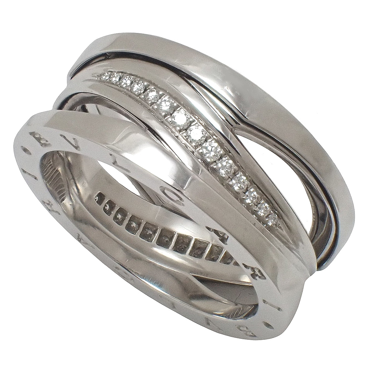 B.zero1 Legend 戒指,钻石 D0.18 白金 K18WG,12.2克