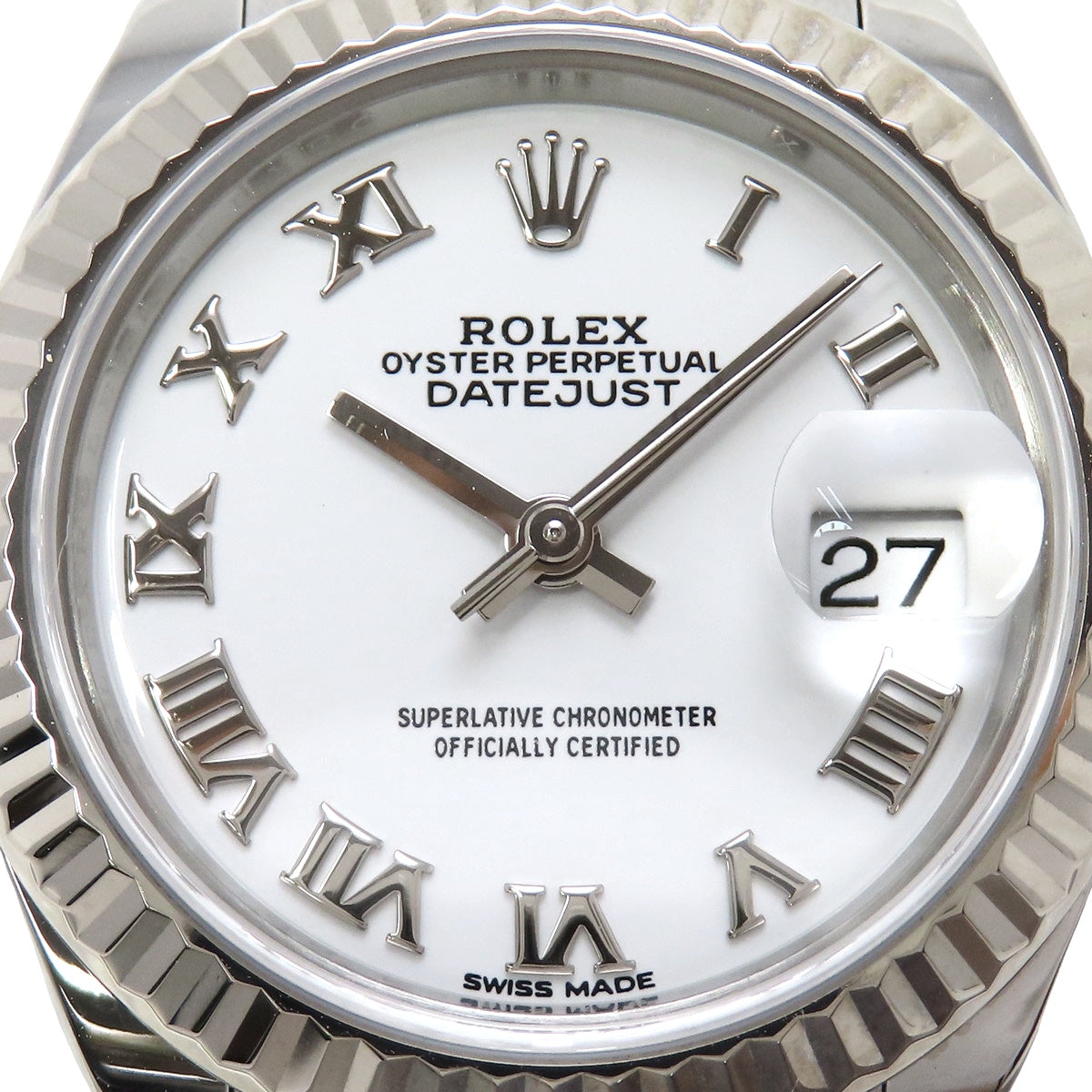 デイトジャスト28 279174 WG/SS ランダム番 ホワイトローマ 自動巻き レディース