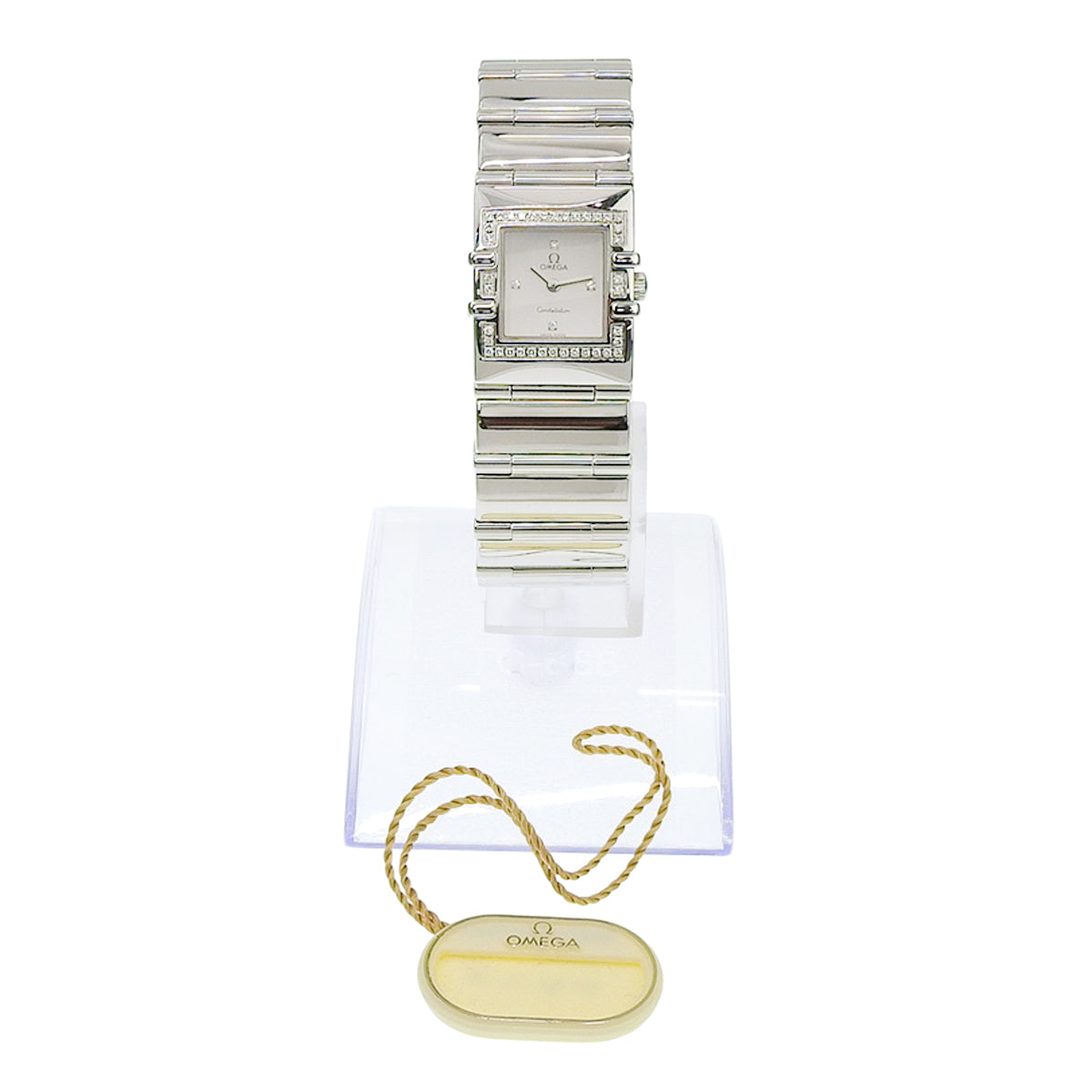 Constellation Carre Quadrant 1528.36 SS Diamond Bezel/Indexes Quartz Ladies