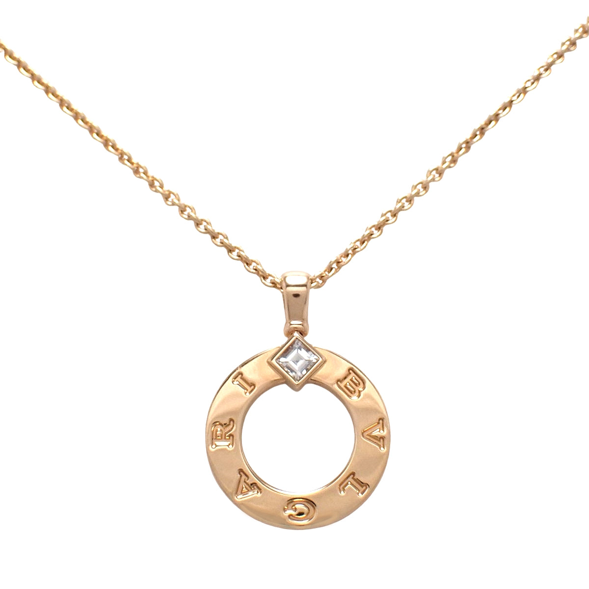 宝格丽 (Bvlgari) 玫瑰金钻石项链,18K 金,9.2 克