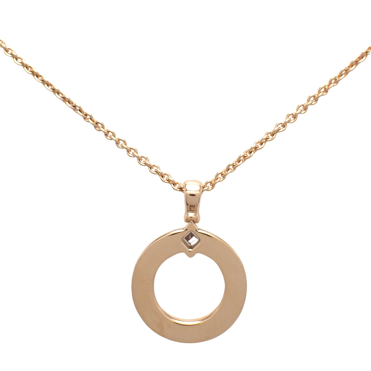 宝格丽 (Bvlgari) 玫瑰金钻石项链,18K 金,9.2 克