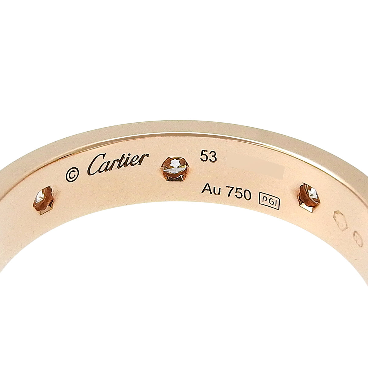 LOVEリング スモールモデル ダイヤモンド ピンクゴールド K18PG 53 4.2g