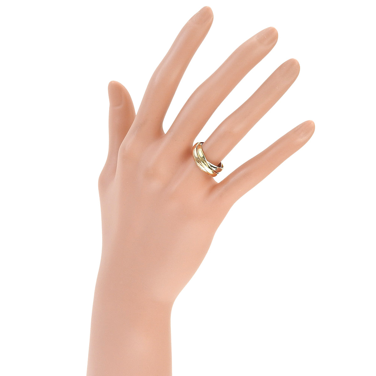 les must de Cartier Trinity 戒指 K18YG PG WG 51 6.4g
