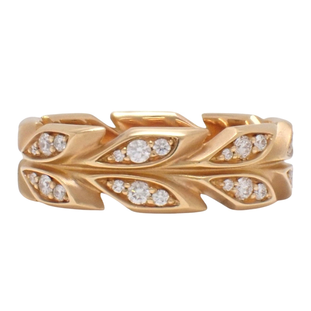 ビクトリア ヴァイン リング ダイヤモンド D0.30 ピンクゴールド K18PG 5.1g