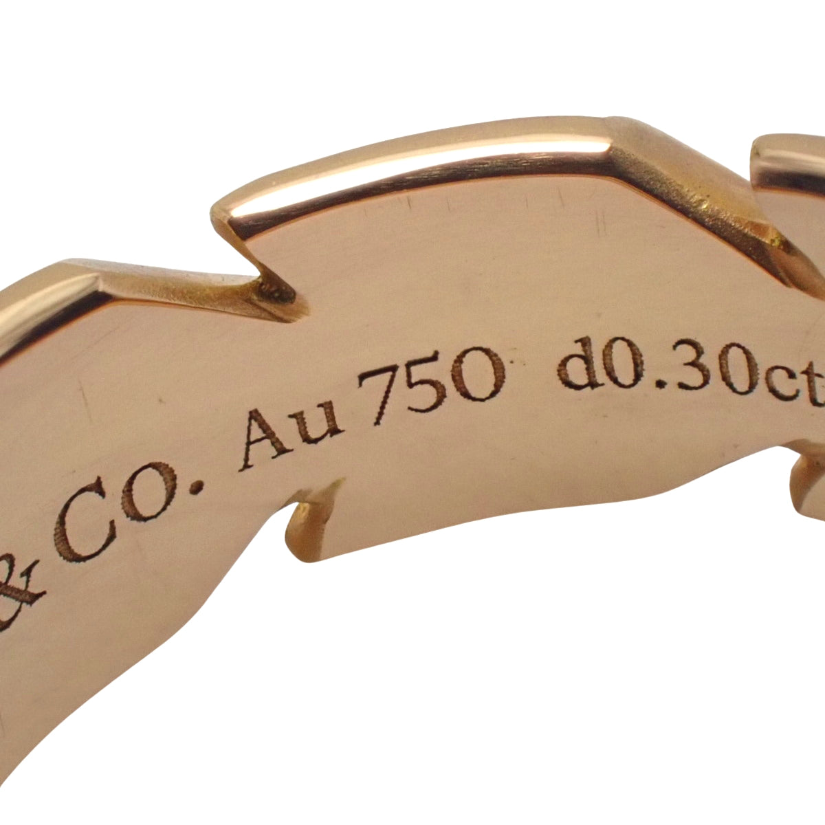 ビクトリア ヴァイン リング ダイヤモンド D0.30 ピンクゴールド K18PG 5.1g