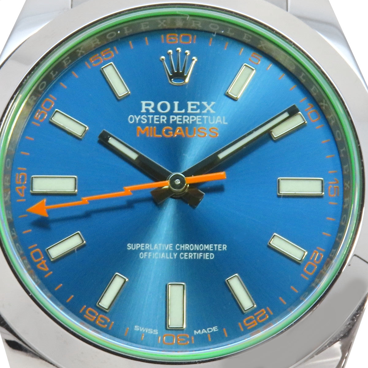 ミルガウス 116400GVZ SS ランダム番 ブルー 自動巻き メンズ