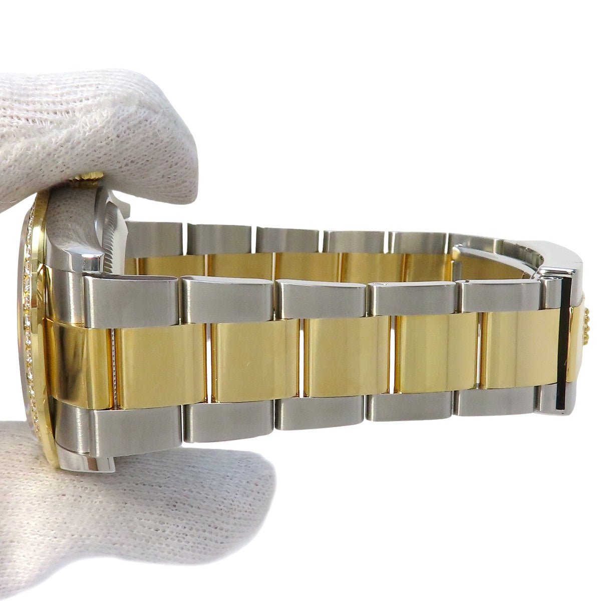 Datejust 36 Diamond Bezel 126283RBR YG/SS Random Serial Mother of Pearl Dial White Automatic Men's