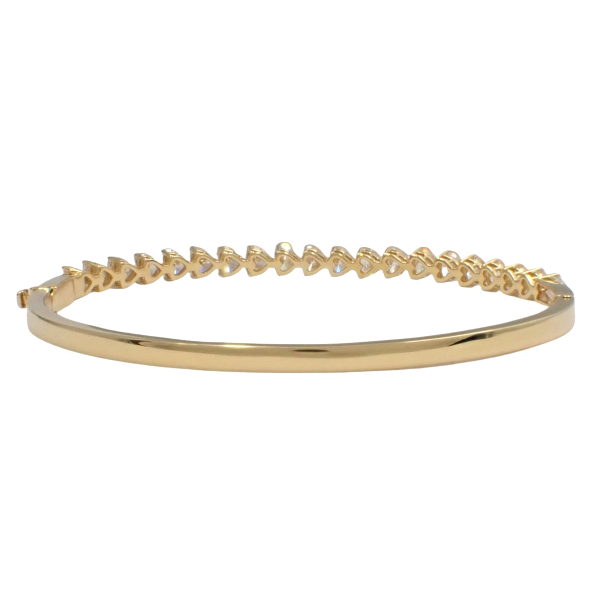 Diamond Bangle D4.836 Yellow Gold K18YG 12.5g