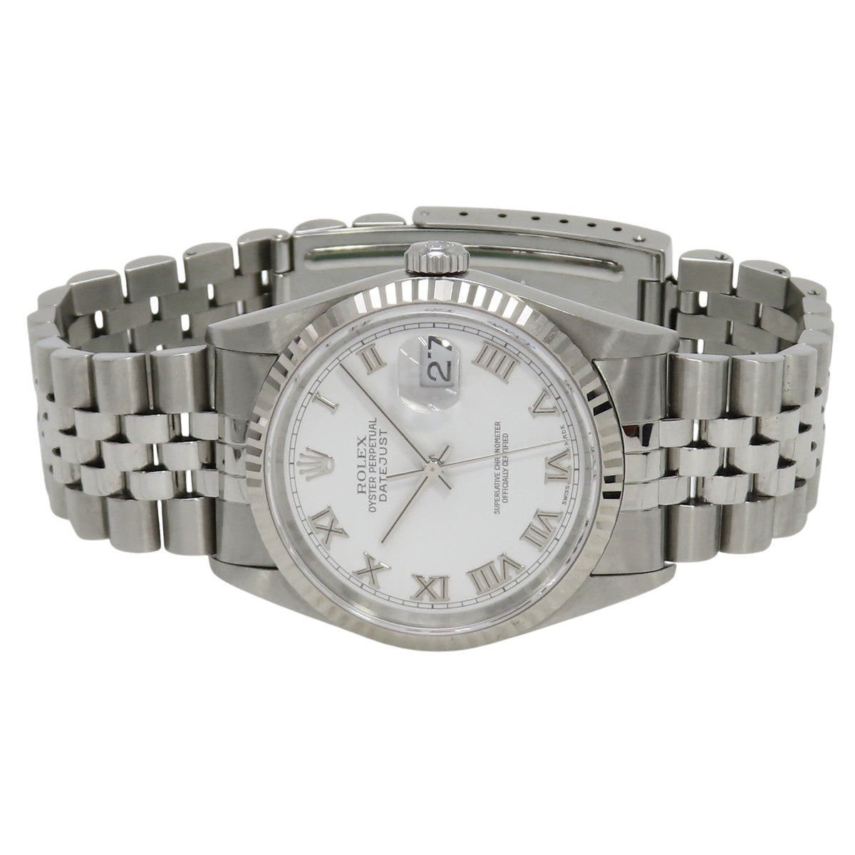 デイトジャスト 16234 WG/SS P番 ホワイト 自動巻き メンズ