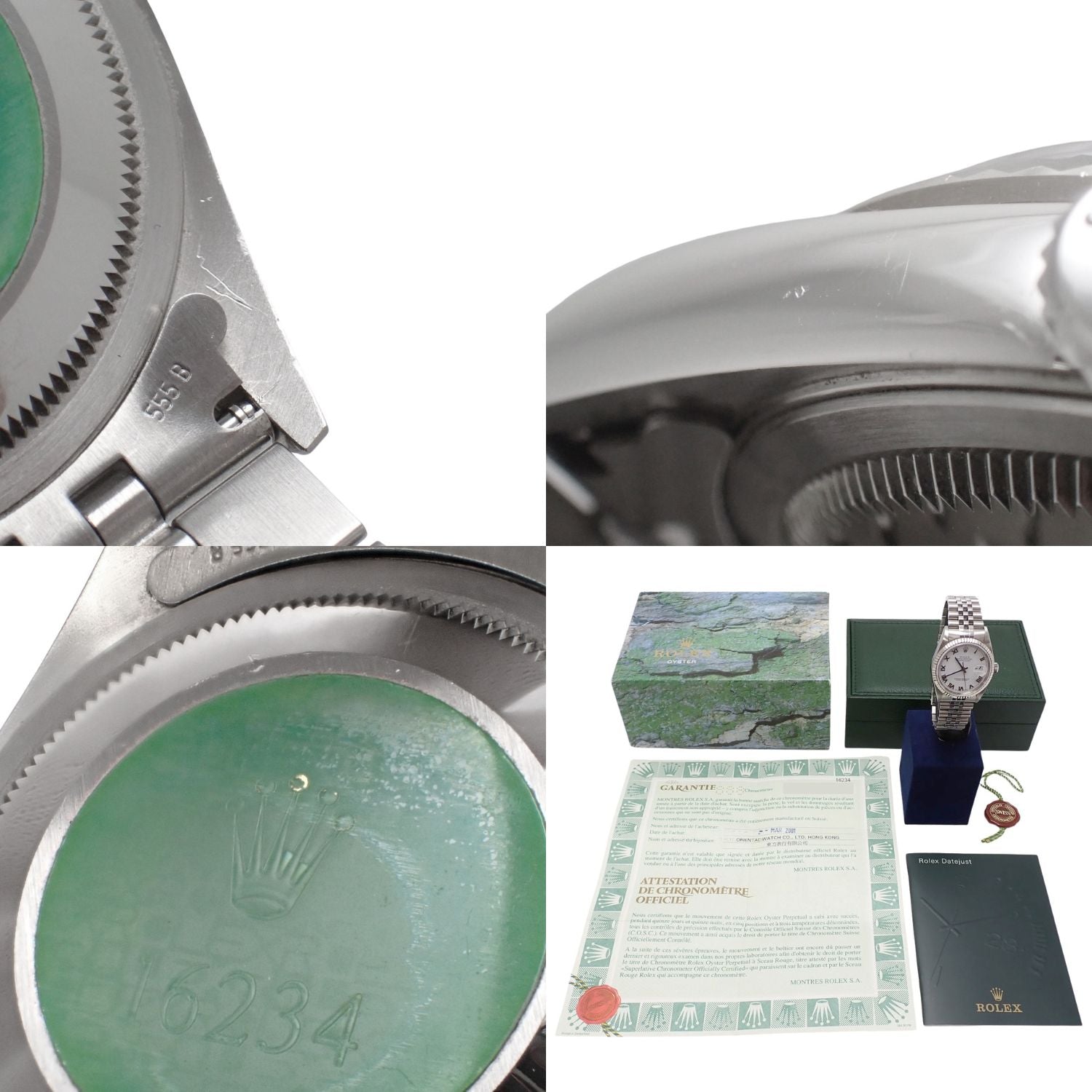 デイトジャスト 16234 WG/SS P番 ホワイト 自動巻き メンズ