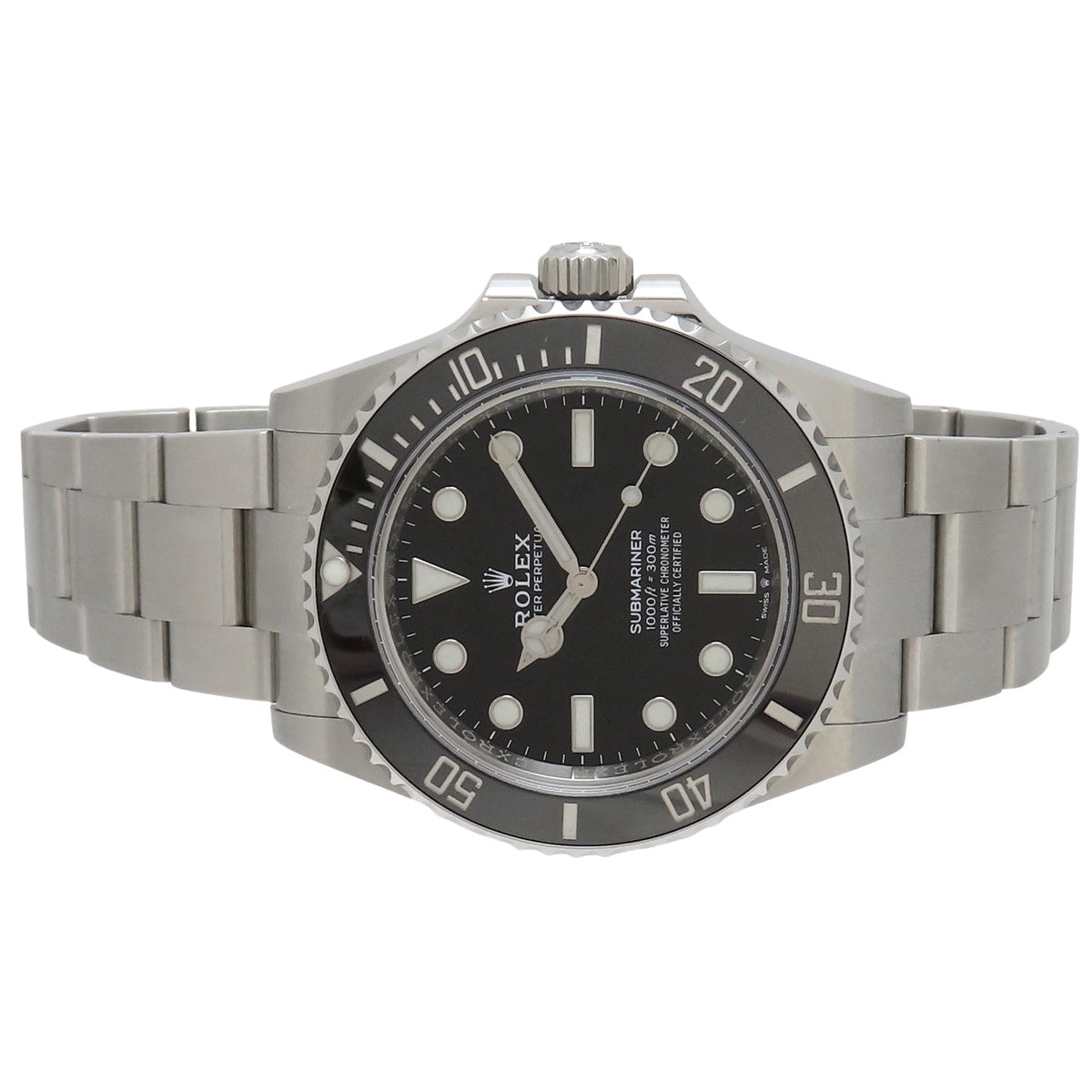 Submariner 124060 SS Random Number Black Automatic Men's