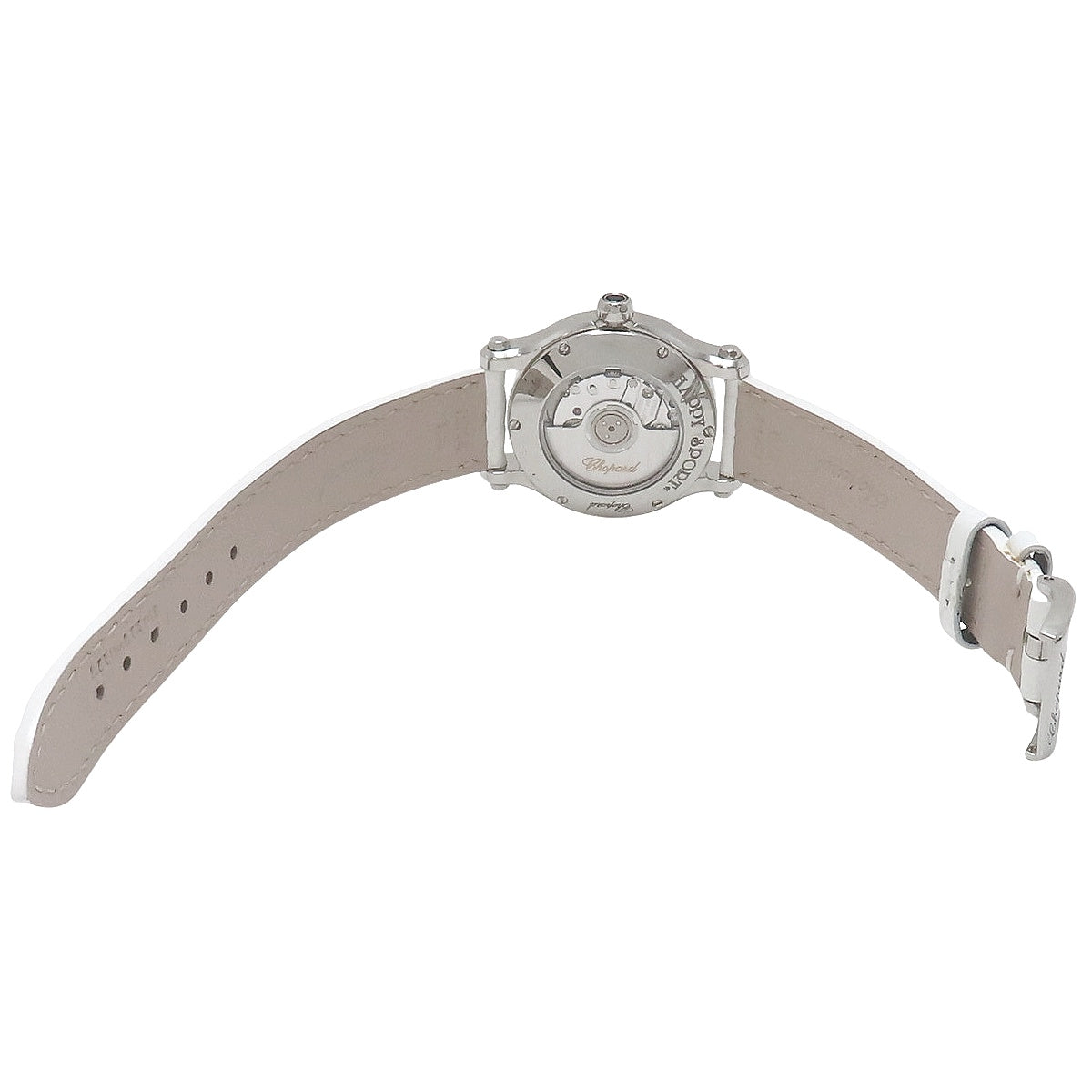 Happy Sport 278573-3003 SS/Leather Bezel Diamond Diamond Index 5PD Automatic Ladies