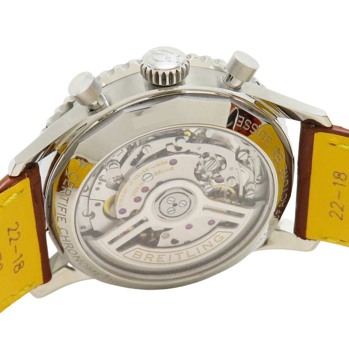 Navitimer B01 Chronograph 41 AB0139 SS/Leather Beige Automatic Men's