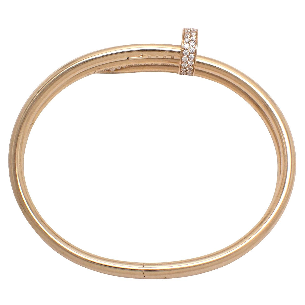 Juste un Clou Bracelet, Double, Diamonds, K18PG, 17, 57.0g