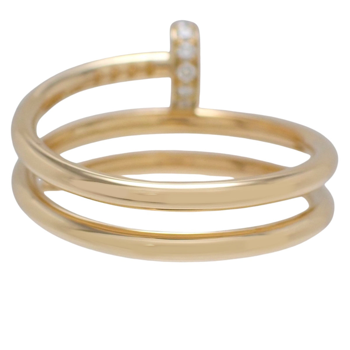 Juste un Clou Double Diamond Ring Yellow Gold K18YG 52 5.3g Accessories Jewelry