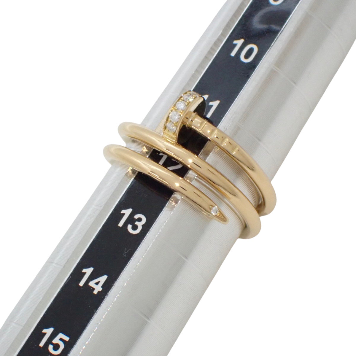 Juste un Clou Double Diamond Ring Yellow Gold K18YG 52 5.3g Accessories Jewelry