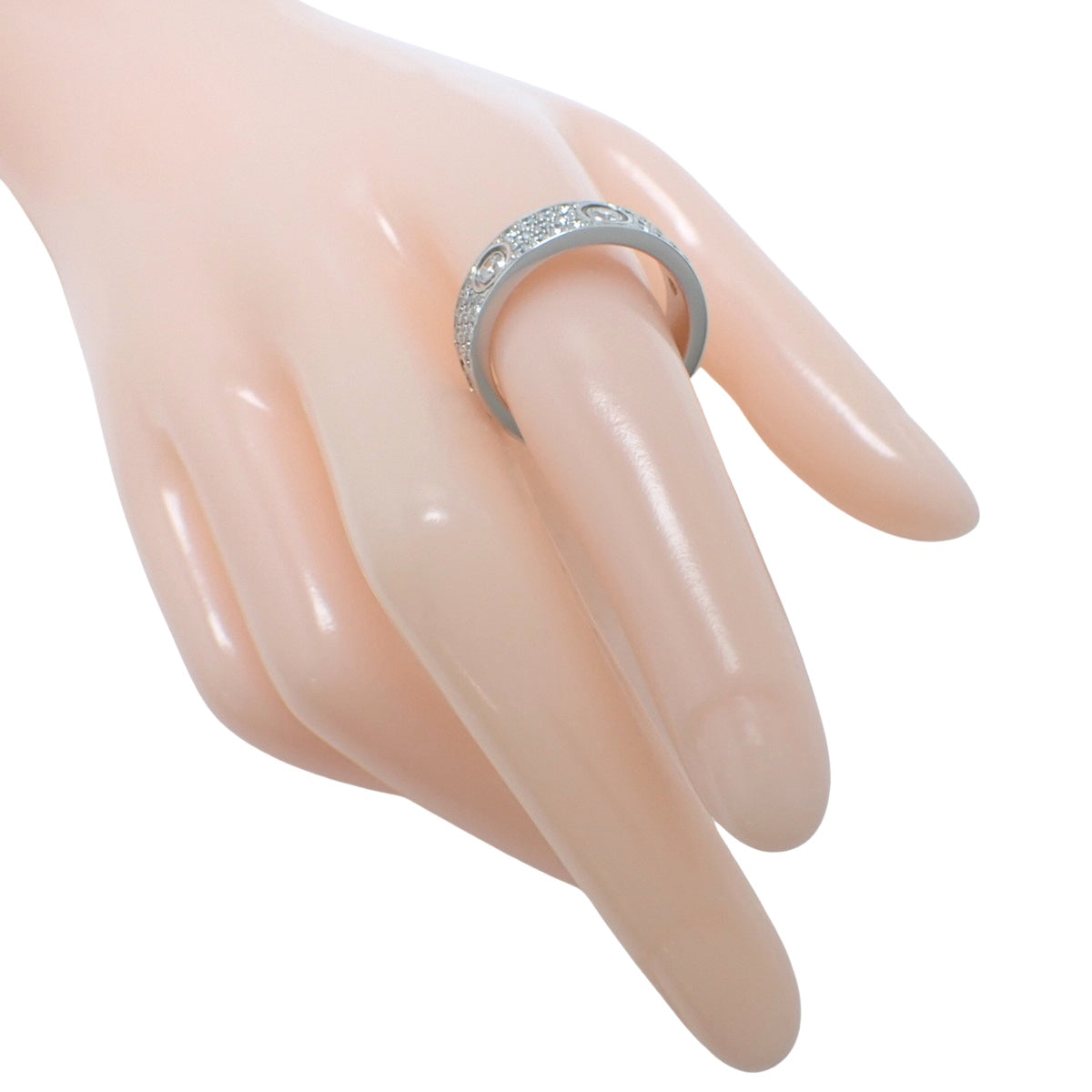 LOVE 戒指 经典款 镶钻 白金 K18WG 59号 10.0克