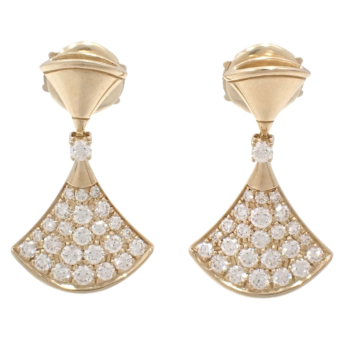 Diva's Dream Earrings Diamond Yellow Gold K18YG 5.8g