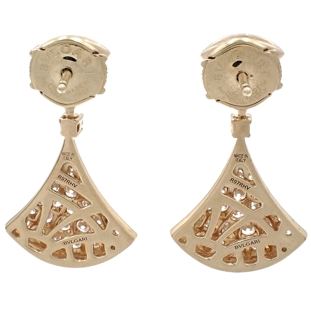 Diva's Dream Earrings Diamond Yellow Gold K18YG 5.8g
