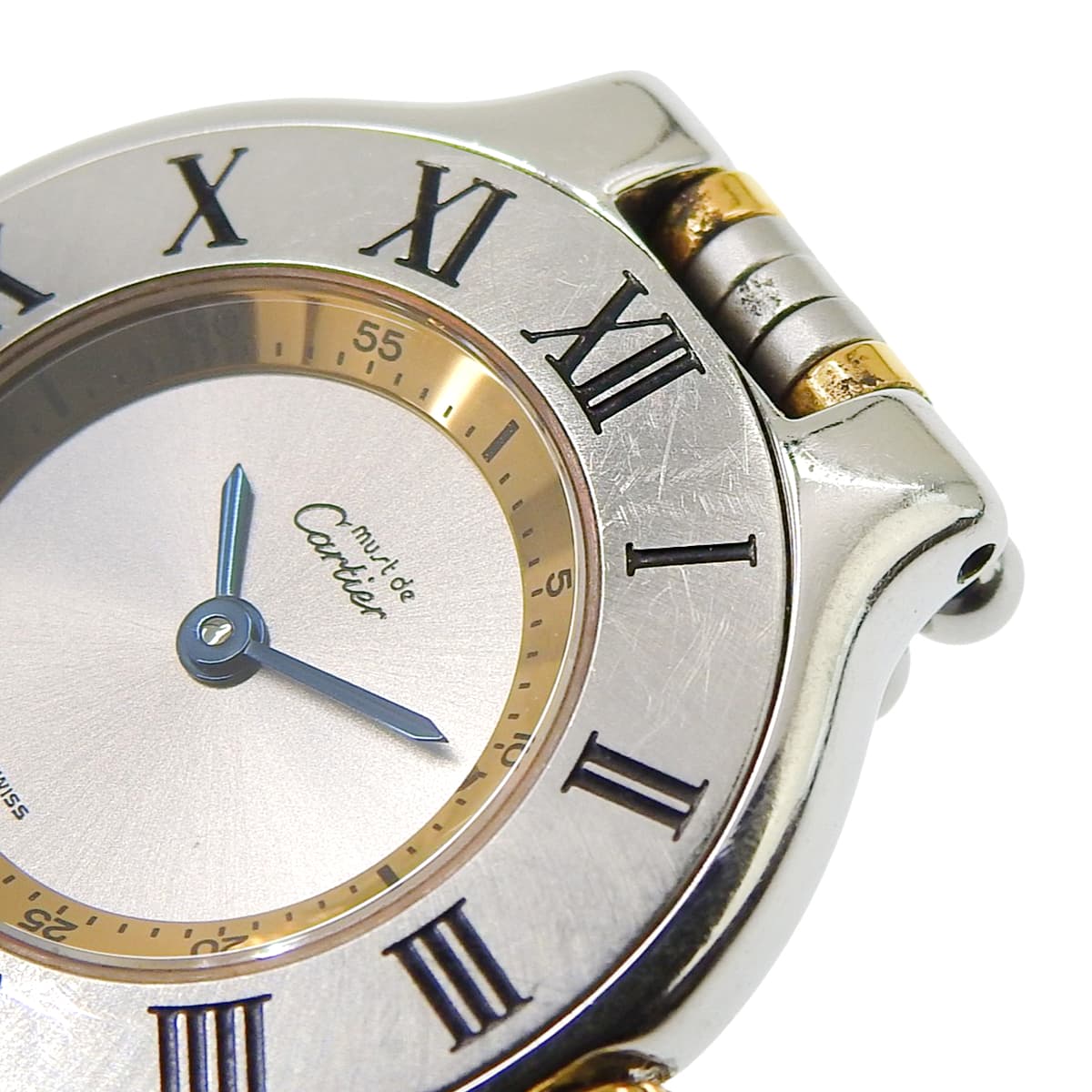 卡地亚21系列腕表 W10073R6 精钢/镀金 银色 石英 女款