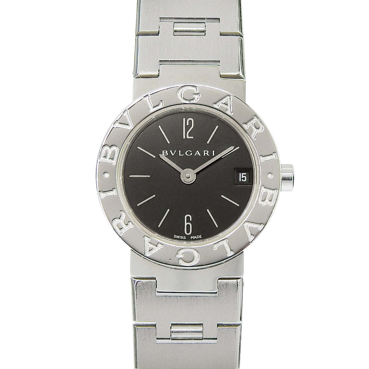 ブルガリブルガリ BB23SS SS ブラック クオーツ レディース