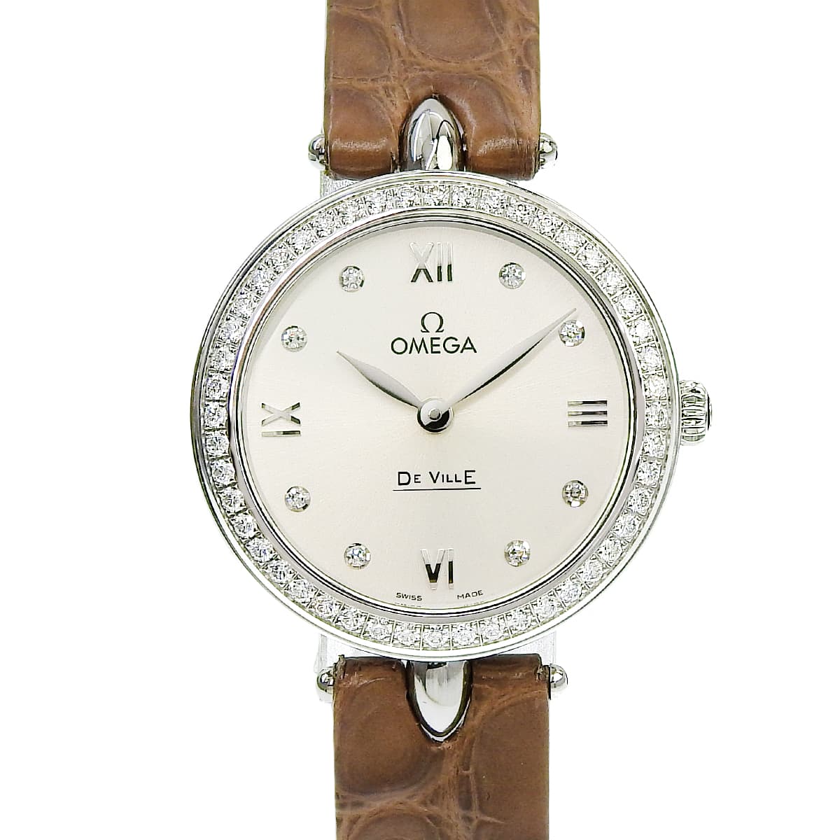 蝶飞系列尊贵 Dewdrop 腕表 424.18.27.60.52.001 精钢表壳 镶钻表圈 钻刻度 石英 女士腕表