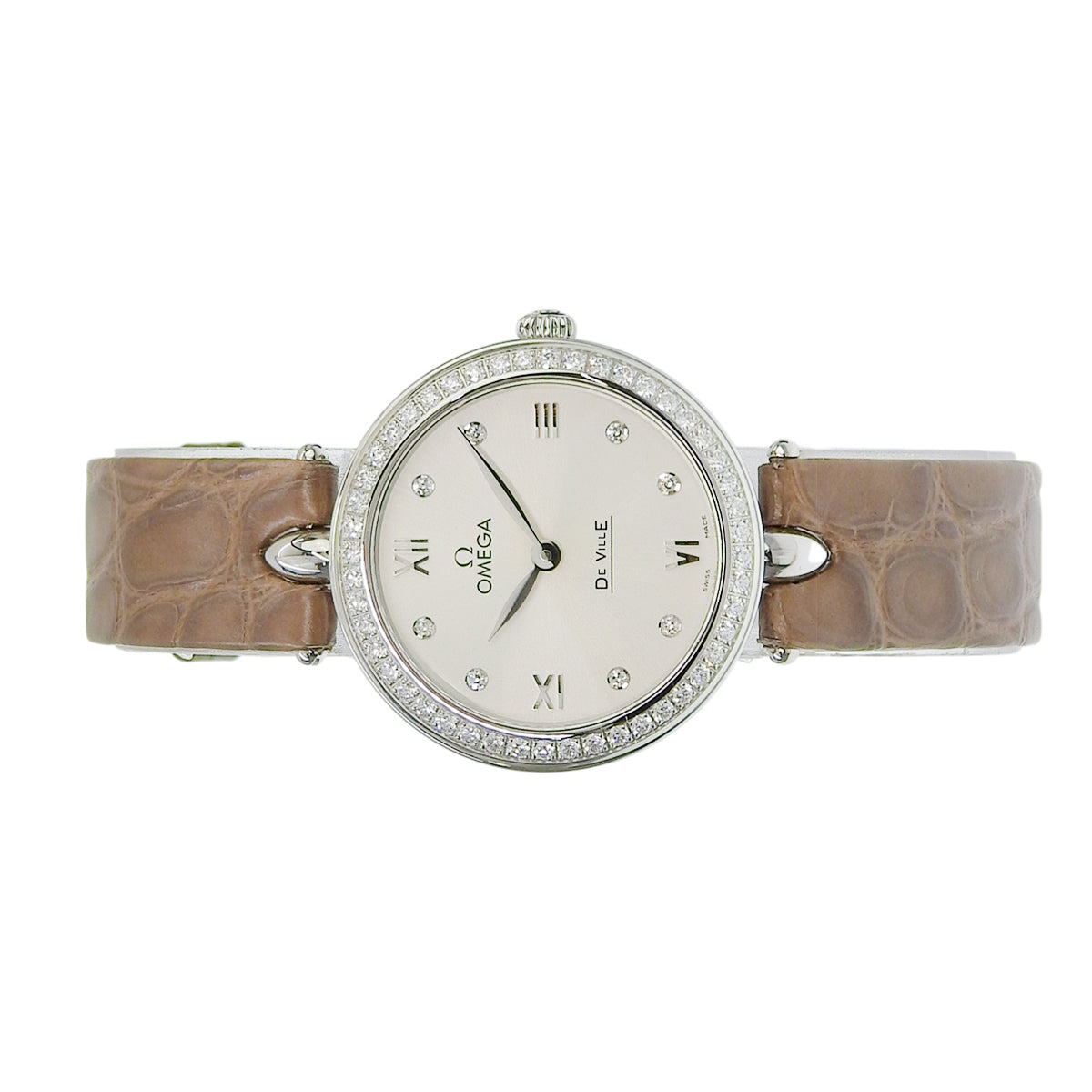 蝶飞系列尊贵 Dewdrop 腕表 424.18.27.60.52.001 精钢表壳 镶钻表圈 钻刻度 石英 女士腕表