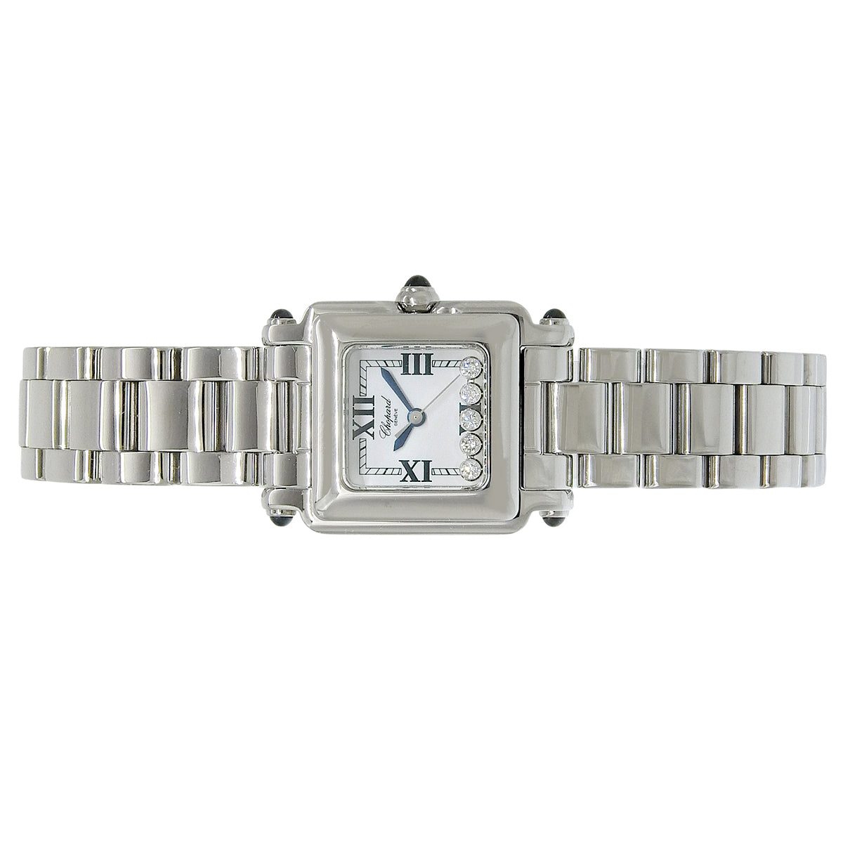 ハッピースポーツ スクエア ミニ 27/8893 SS 5Pダイヤモンド クオーツ レディース