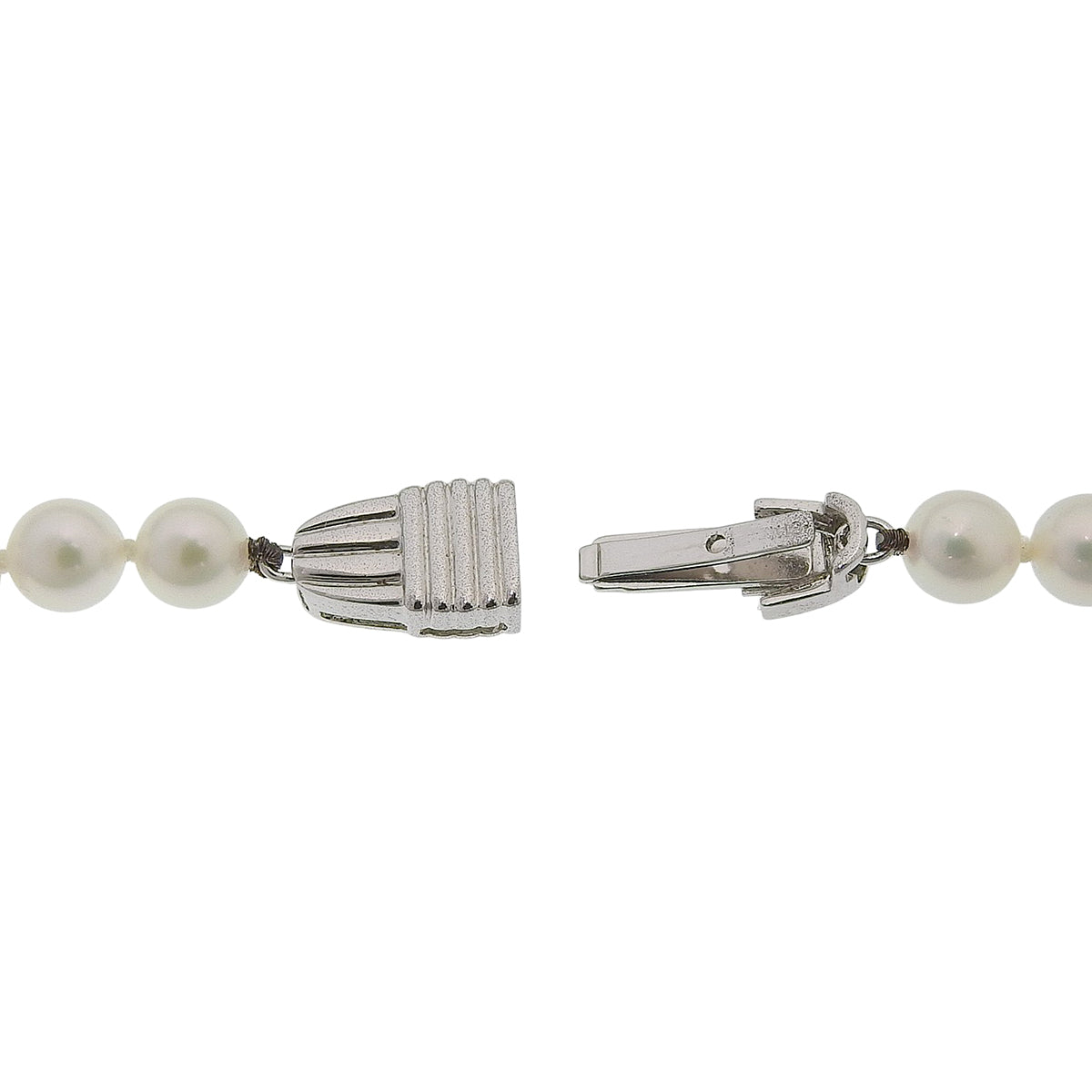 パールネックレス ホワイトゴールド K18WG 21.6g