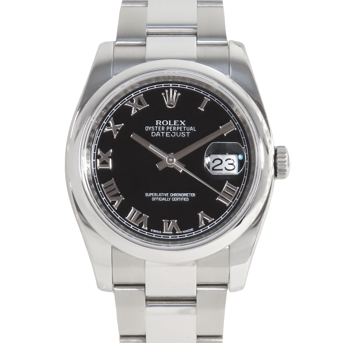 Datejust 116200 SS G-Serial Black Automatic Men's