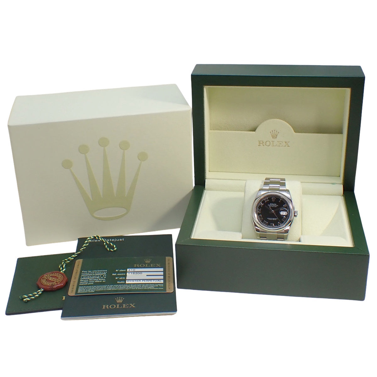 Datejust 116200 SS G-Serial Black Automatic Men's