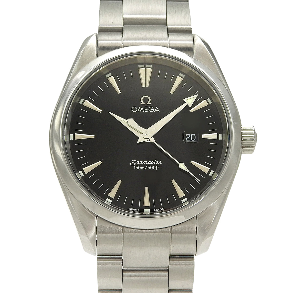 シーマスター アクアテラ 2518.50.00 SS ブラック クオーツ メンズ
