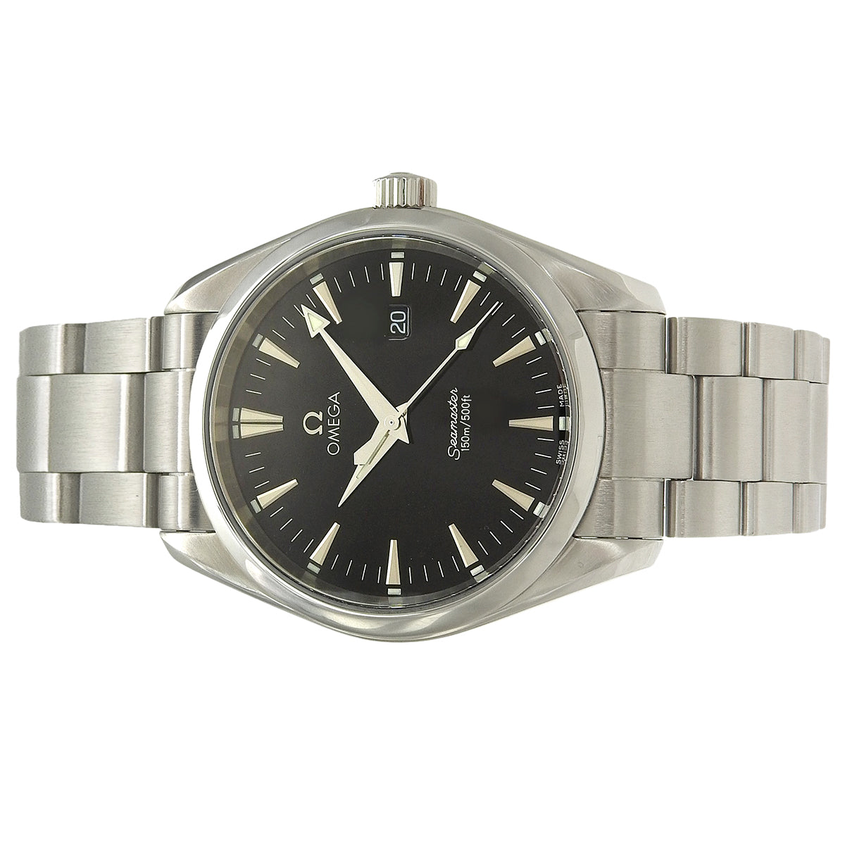 シーマスター アクアテラ 2518.50.00 SS ブラック クオーツ メンズ