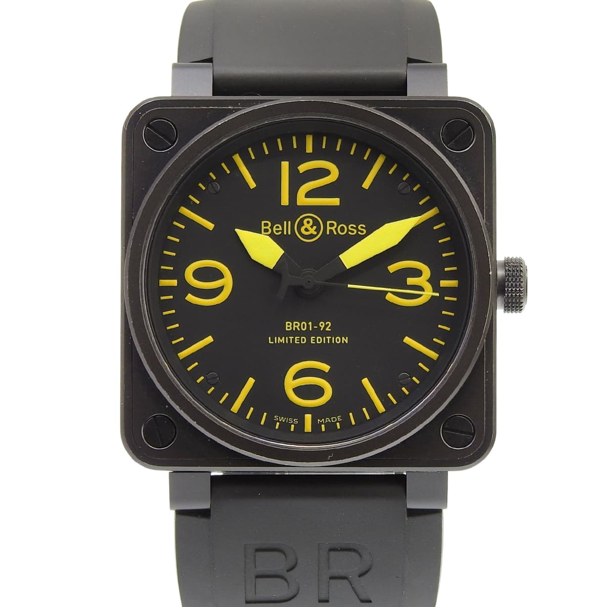 BR01-92 Yellow, Limited to 500 Pieces, BR01-92 SS/Rubber, Black, Automatic, Men's