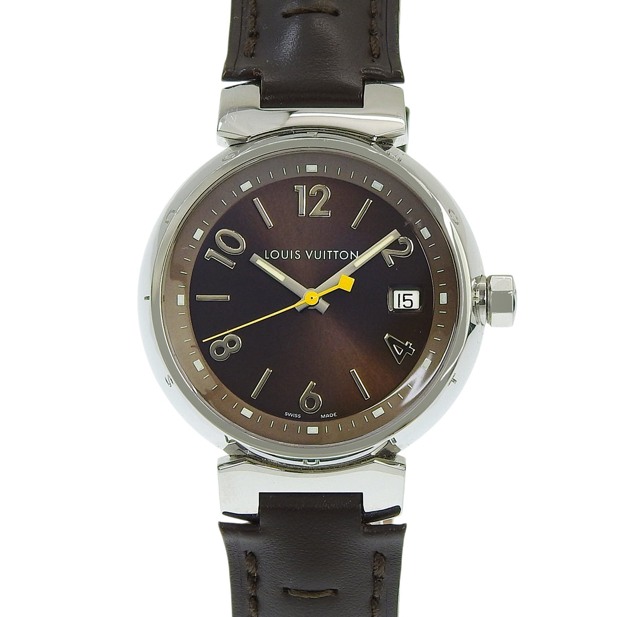 タンブール Q1311 SS/革 ダークブラウン クオーツ レディース