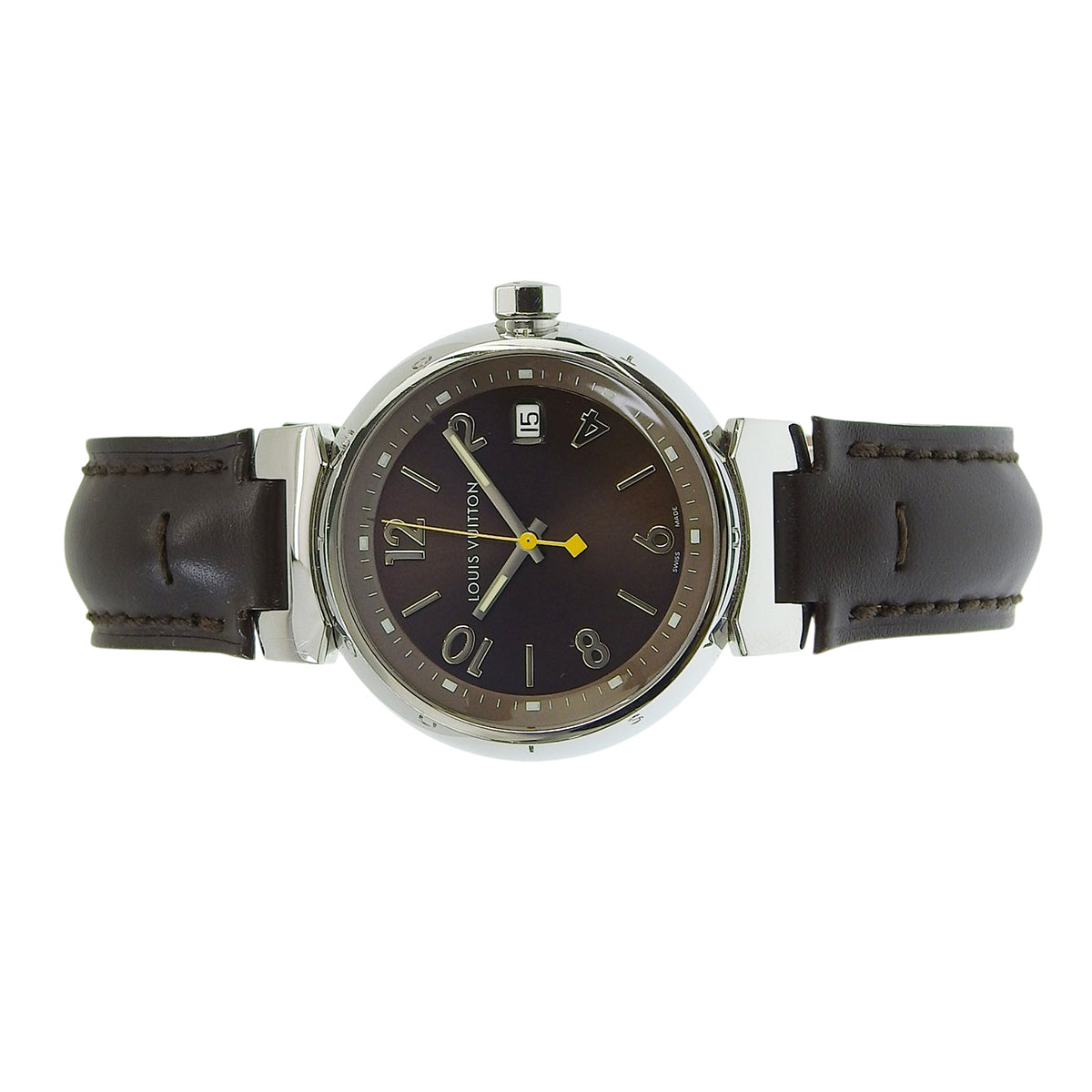 タンブール Q1311 SS/革 ダークブラウン クオーツ レディース