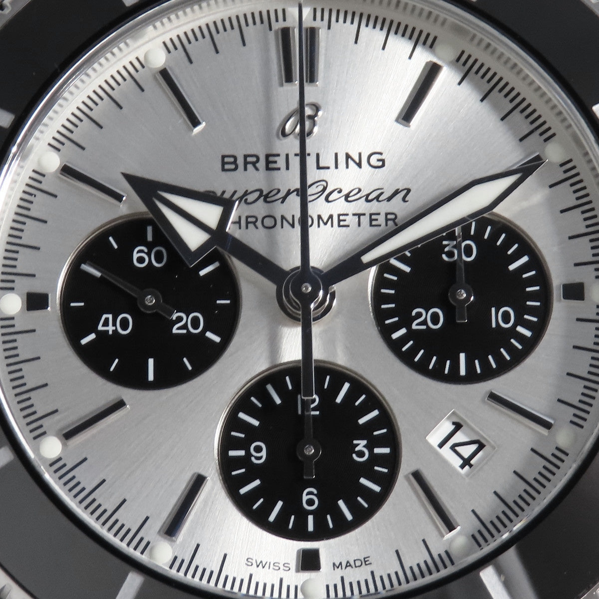 スーパーオーシャンクロノグラフ AB0162 SS/ラバー シルバー 自動巻き メンズ