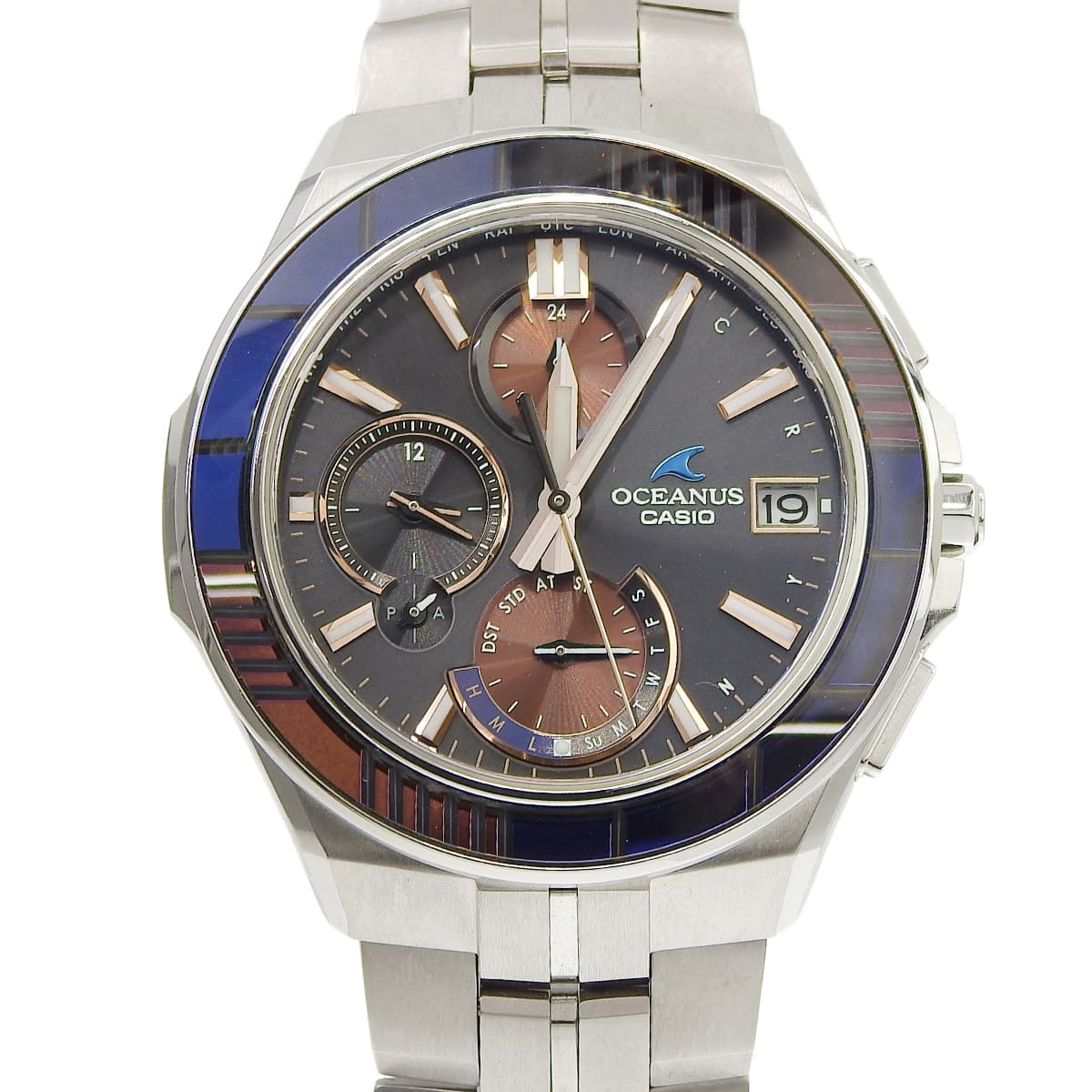 オシアナス マンタ 世界限定2000本 江戸切子 OCW-S5000D-1AJT TI ブラック タフソーラー電波時計 メンズ