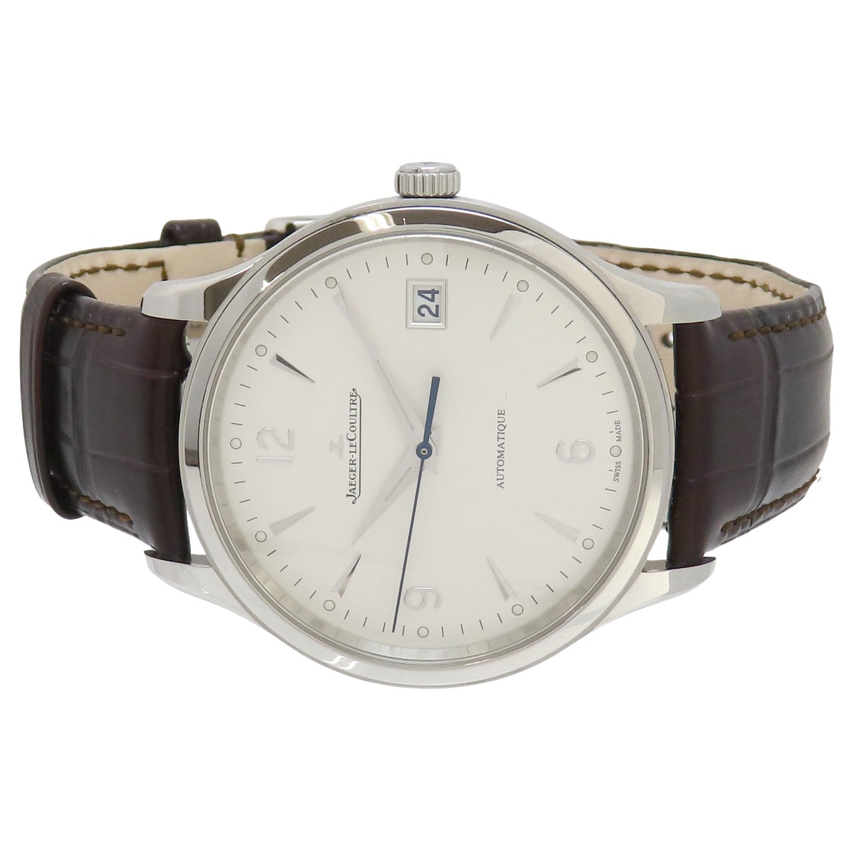 Master Control Date Q4018420 SS/Leather Silver Automatic