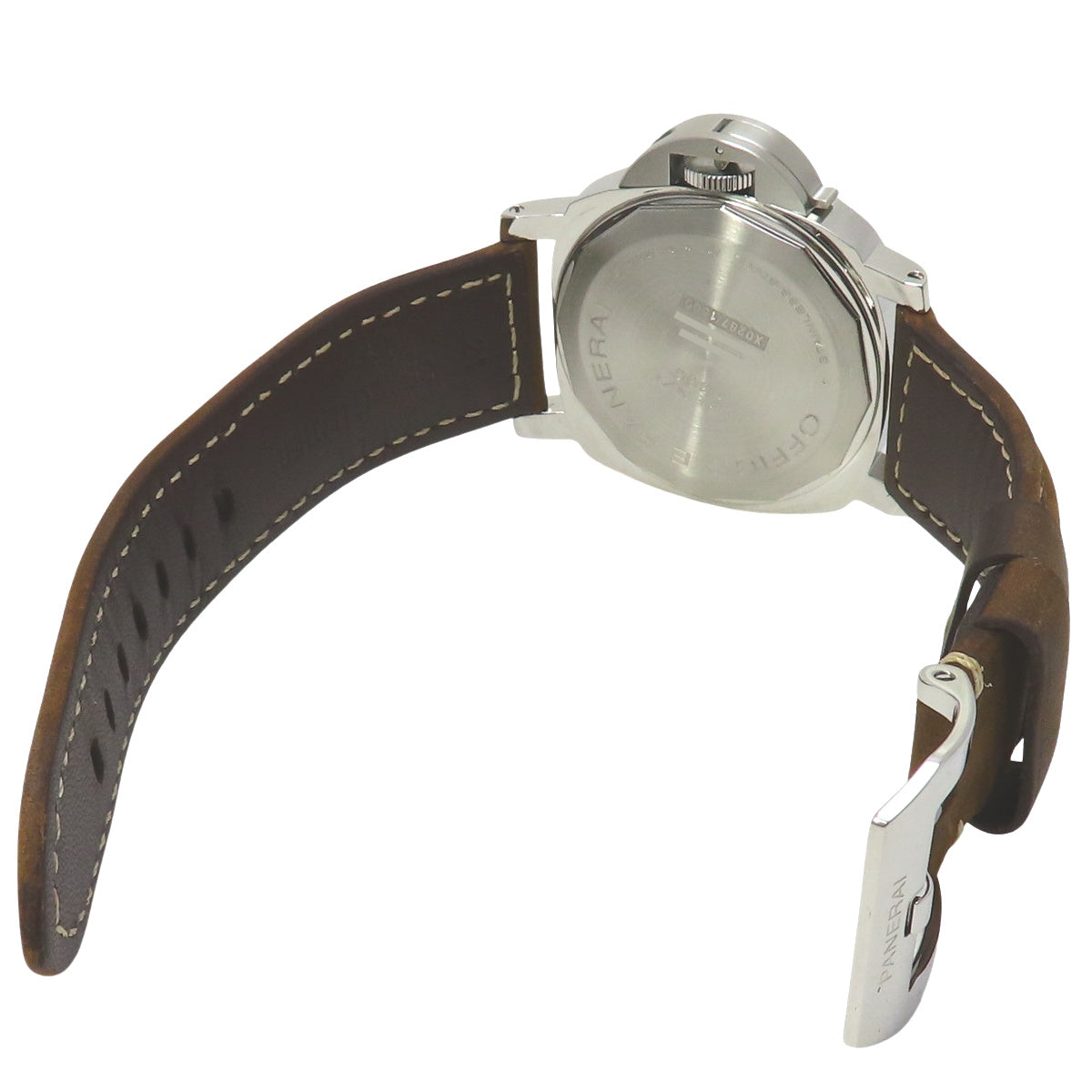 ルミノール ベース PAM00914 SS/レザー ブラック 手巻き メンズ
