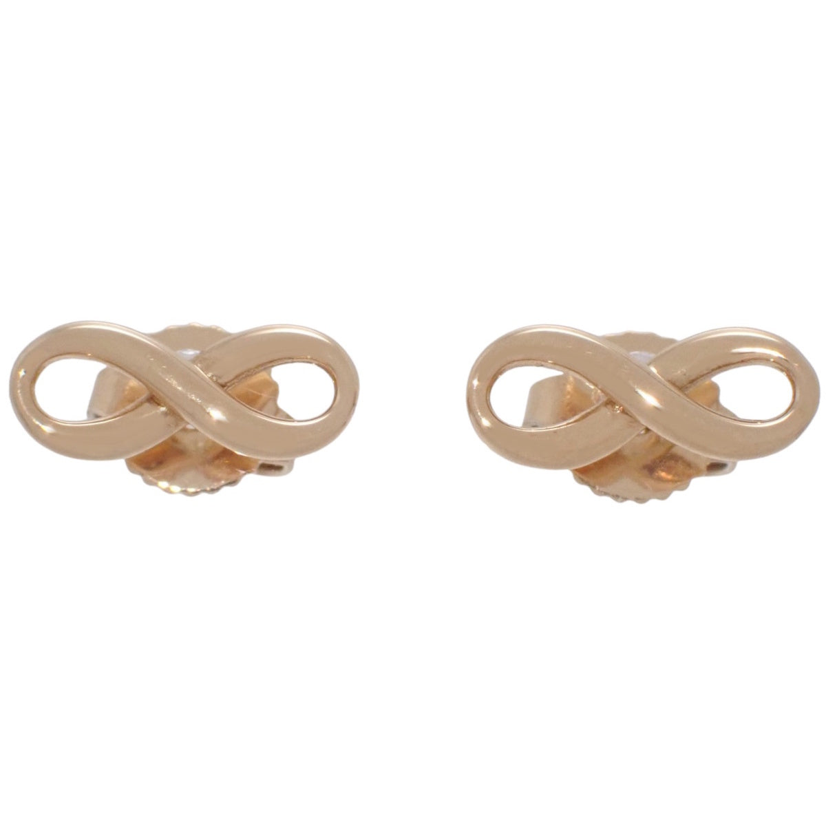Infinity Earrings Pink Gold K18PG 1.6g