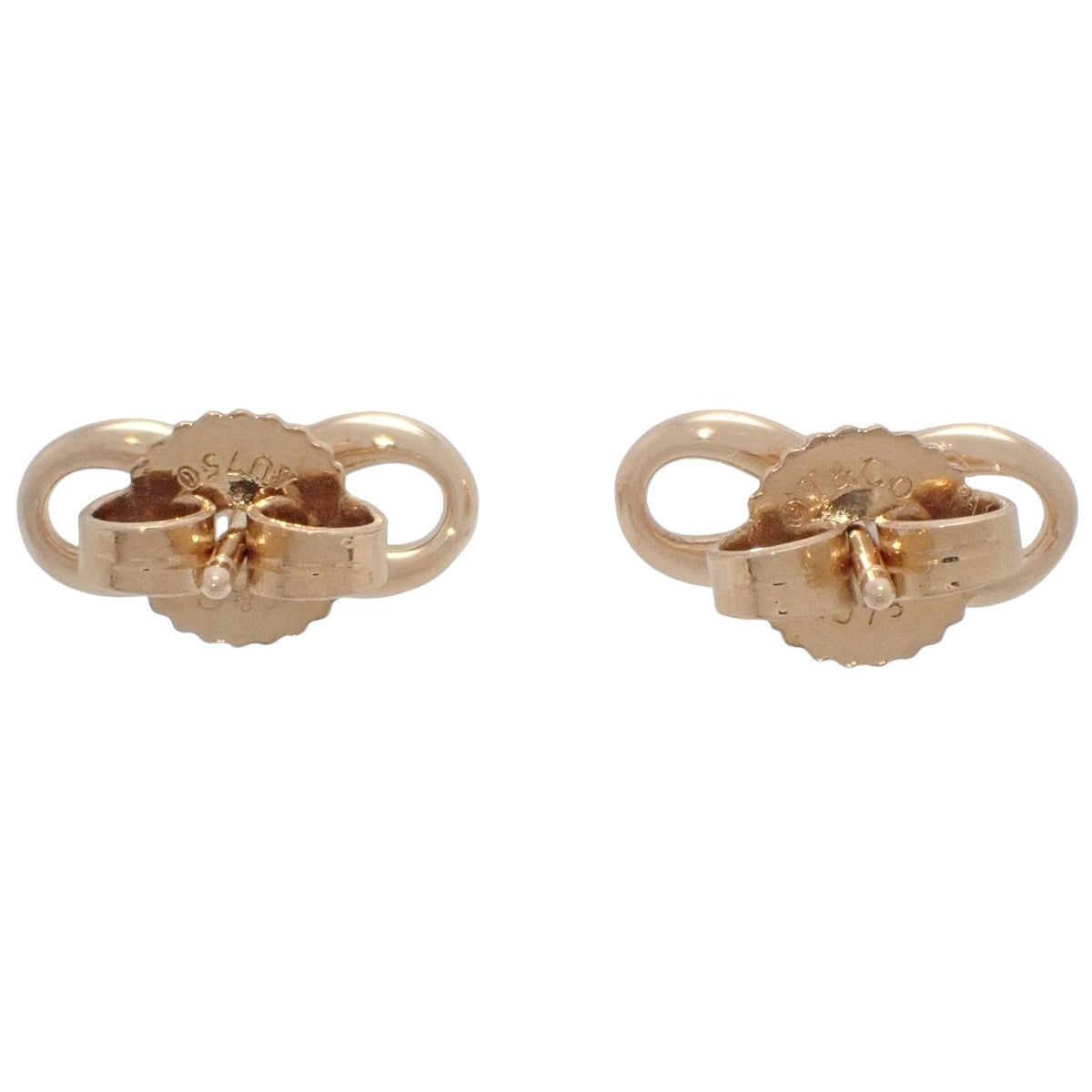 Infinity Earrings Pink Gold K18PG 1.6g