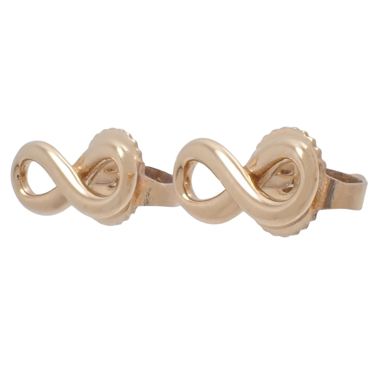 Infinity Earrings Pink Gold K18PG 1.6g