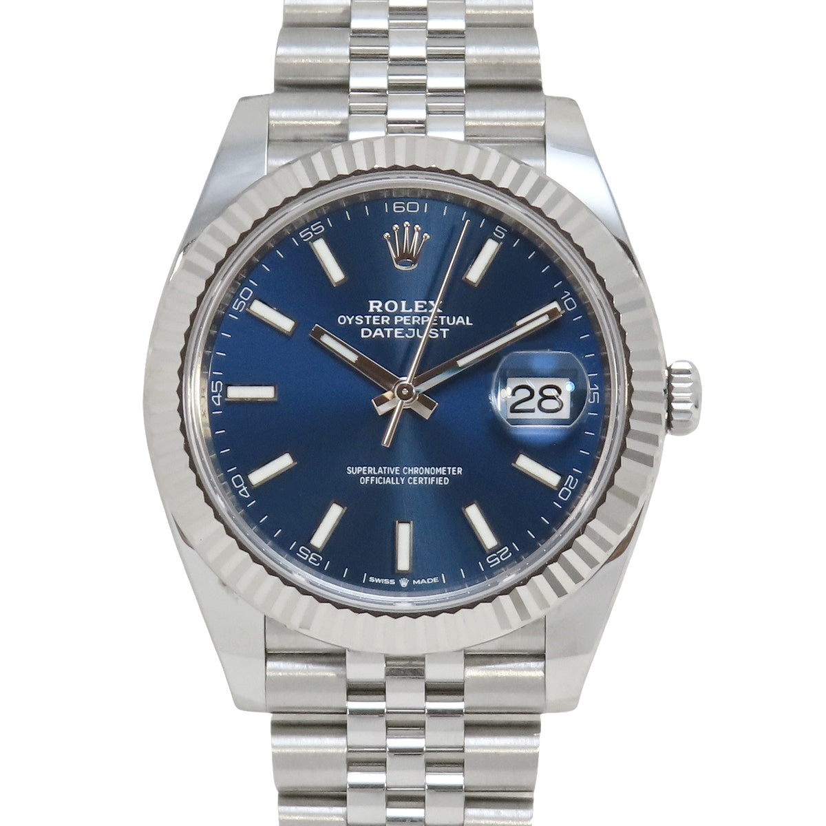 デイトジャスト41 126334 WG/SS ランダム番 ブライトブルー 自動巻き メンズ