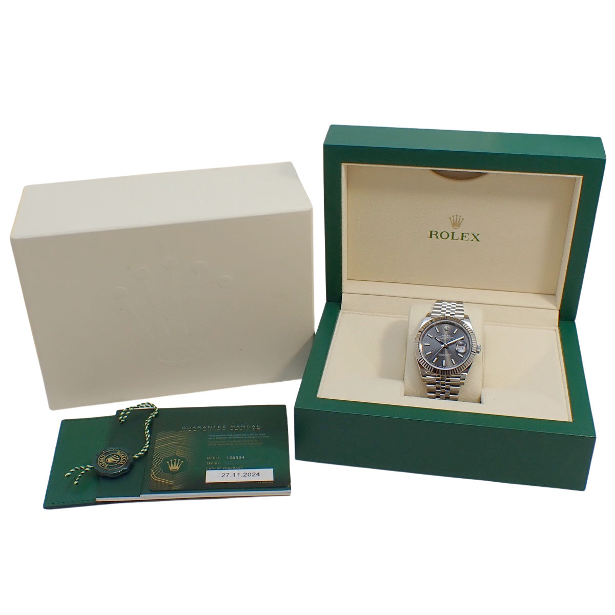 デイトジャスト41 126334 WG/SS ランダム番 スレート 自動巻き メンズ