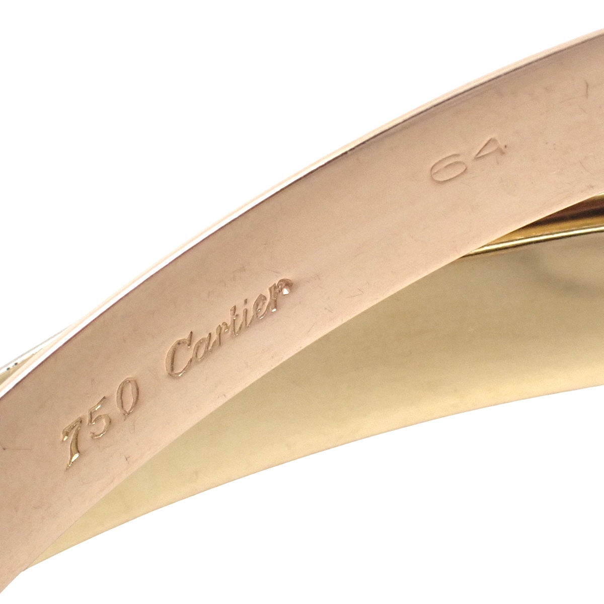 Trinity Bracelet Pink Gold K18PG Yellow Gold K18YG White Gold K18WG 64 86.8g